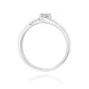 Pierścionek W0262 Diament Laboratoryjny różowy 0,15ct białe złoto