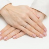 Pierścionek W0262 Diament Laboratoryjny różowy 0,15ct białe złoto