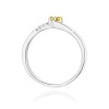 Pierścionek W0262 Diament Laboratoryjny żółty 0,15ct białe złoto