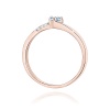 Pierścionek W0262 Diament Laboratoryjny niebieski 0,15ct różowe złoto