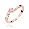 Pierścionek W0262 Diament Laboratoryjny różowy 0,15ct różowe złoto