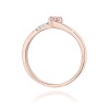 Pierścionek W0262 Diament Laboratoryjny różowy 0,15ct różowe złoto