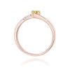 Pierścionek W0262 Diament Laboratoryjny żółty 0,15ct różowe złoto