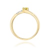 Pierścionek W0262 Diament Laboratoryjny żółty 0,15ct żółte złoto