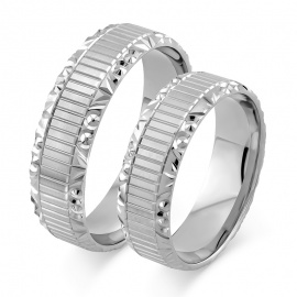 Złote Obrączki 5mm Fazowane zdobione pr.585