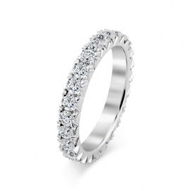 Złota Obrączka 3mm z Diamentami Laboratoryjnymi pr.585