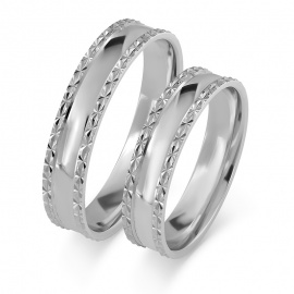 Złote Obrączki 4,5mm Zdobione pr.585
