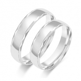 Złote Obrączki 5mm Zaokrąglone z Fazą pr.585