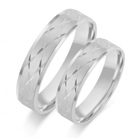Złote Obrączki 5mm Zdobione pr.585