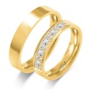 Złote Obrączki 4,5mm z Diamentami pr.585