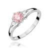 Pierścionek W0076 Diament Laboratoryjny różowy 0,50ct białe złoto