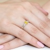 Pierścionek Diament Laboratoryjny żółty 0,50ct białe złoto