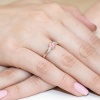 Pierścionek Diament Laboratoryjny różowy 0,50ct różowe złoto