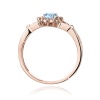 Pierścionek Diament Laboratoryjny niebieski 0,50ct różowe złoto