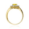 Pierścionek Diament Laboratoryjny żółty 0,50ct żółte złoto
