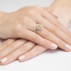 Pierścionek Diament Laboratoryjny żółty 0,50ct białe złoto