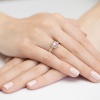 Pierścionek Diament Laboratoryjny różowy 0,50ct białe złoto