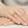 Pierścionek Diament Laboratoryjny żółty 1,00ct różowe złoto