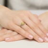 Pierścionek Diament Laboratoryjny żółty 1,00ct białe złoto