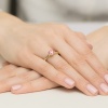 Pierścionek Diament Laboratoryjny różowy 1,00ct żółte złoto