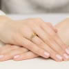 Pierścionek Diament Laboratoryjny żółty 0,50ct żółte złoto