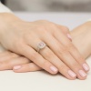 Pierścionek Diament Laboratoryjny różowy 0,50ct białe złoto
