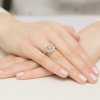 Pierścionek Diament Laboratoryjny różowy 1,00ct białe złoto