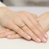 Pierścionek Diament Laboratoryjny różowy 0,50ct żółte złoto