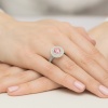 Pierścionek Diament Laboratoryjny różowy 1,00ct białe złoto