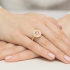 Pierścionek Diament Laboratoryjny różowy 1,00ct żółte złoto