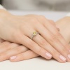 Pierścionek Diament Laboratoryjny żółty 0,50ct białe złoto