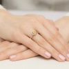 Pierścionek Diament Laboratoryjny żółty 0,50ct różowe złoto