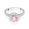 Pierścionek W0551 Diament Laboratoryjny różowy 1,00ct białe złoto