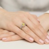 Pierścionek Diament Laboratoryjny żółty 1,00ct białe złoto
