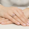 Pierścionek Diament Laboratoryjny różowy 1,00ct różowe złoto
