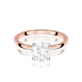 Pierścionek W0687 Diament 1,00ct Różowe złoto