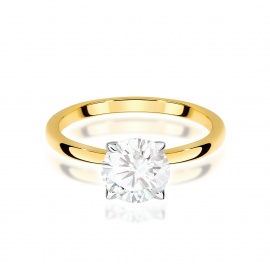Pierścionek W0687 Diament 1,00ct Żółte złoto