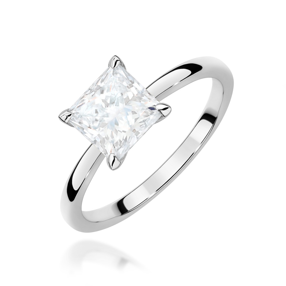 Pierścionek W0690 Diament 1,00ct Białe złoto
