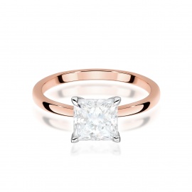Pierścionek W0690 Diament 1,00ct Różowe złoto
