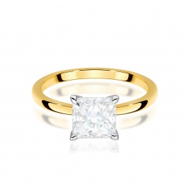 Pierścionek W0690 Diament 1,00ct Żółte złoto