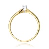 Pierścionek W0045 Diament laboratoryjnym 0,10ct żółte złoto