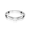 Pierścionek W0045 Diament laboratoryjnym 0,10ct białe złoto