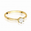 Pierścionek W0496 Diament laboratoryjny 0,30ct żółte złoto