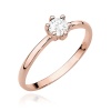 Pierścionek W0496 Diament laboratoryjny 0,30ct różowe złoto