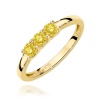 Pierścionek W0716 Diament Laboratoryjny Żółty żółte złoto
