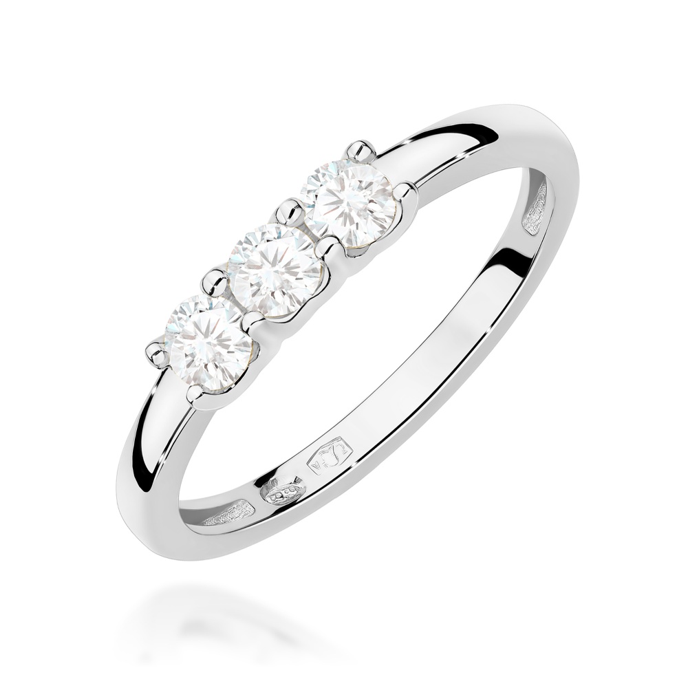 Pierścionek W0716 Diament białe złoto