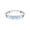 Pierścionek W0716 Diament Laboratoryjny Niebieski Białe złoto
