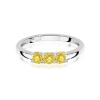Pierścionek W0716 Diament Laboratoryjny Żółty Białe złoto