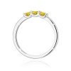 Pierścionek W0716 Diament Laboratoryjny Żółty Białe złoto
