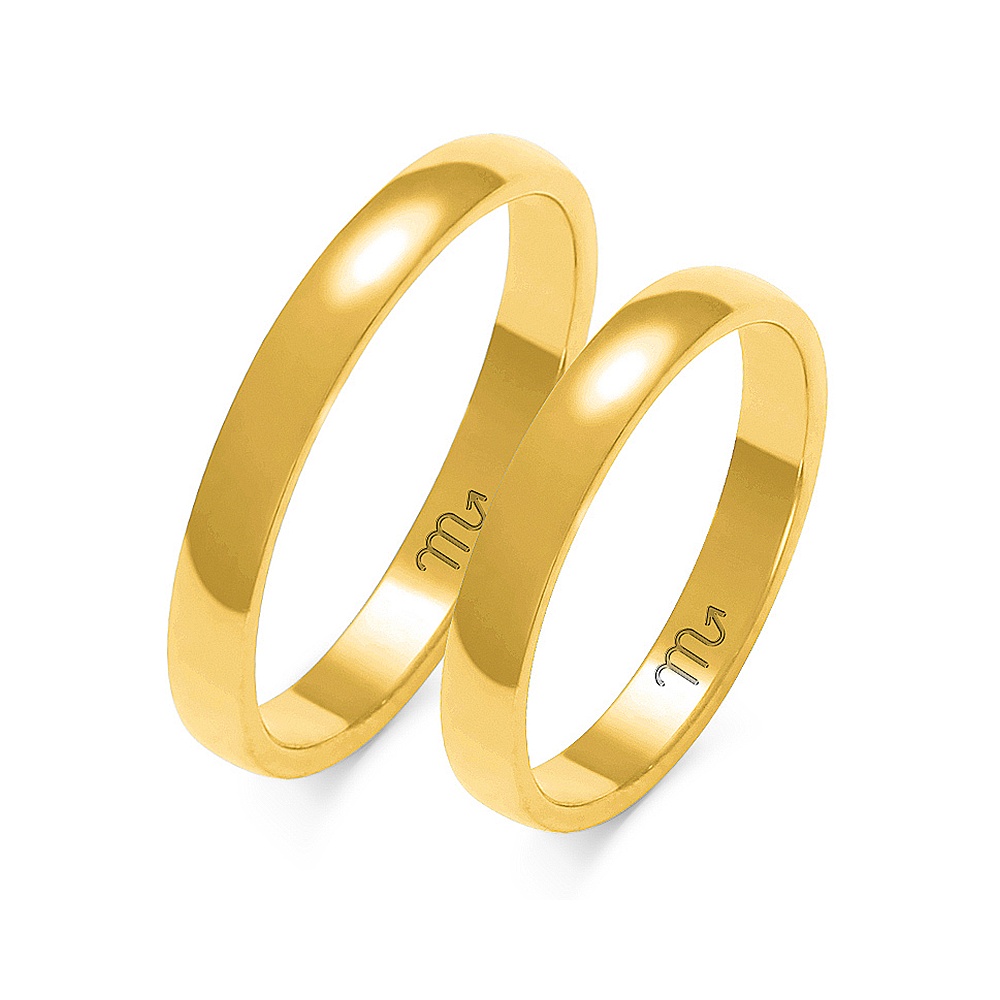 Złote Obrączki 3 i 4,5mm Klasyczne pr.585